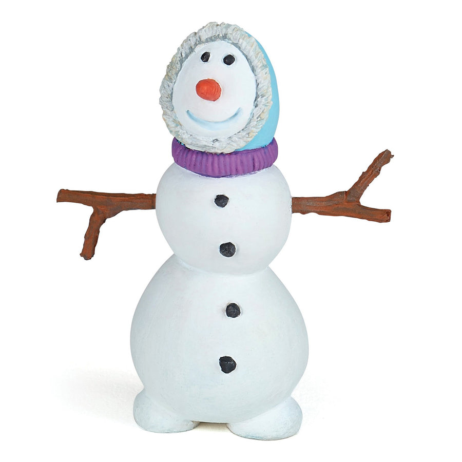 Bonhomme de neige Papo en PVC, Collection Monde enchanté, jouet éducatif idéal pour enfants