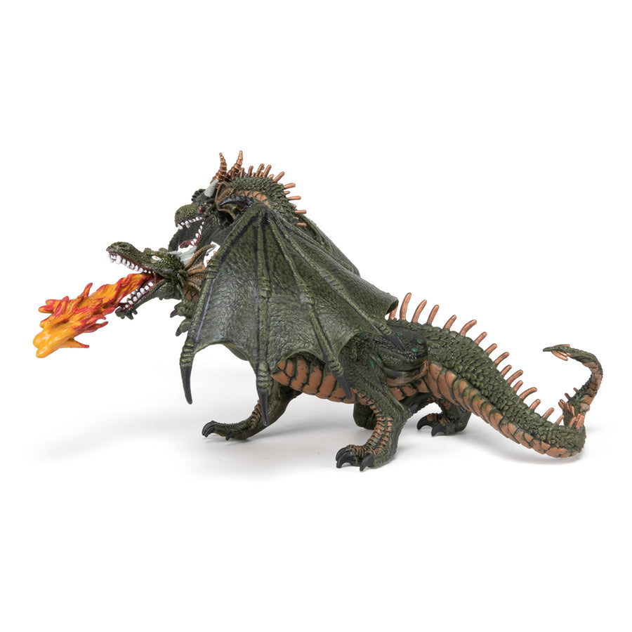 Figurine Dragon deux têtes Papo en PVC, Collection Fantastique, jouet éducatif idéal pour enfants et collectionneurs