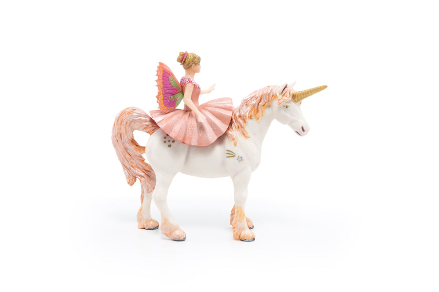 Figurine Ballerine sur sa licorne Papo en PVC, Collection Monde enchanté, jouet éducatif idéal pour enfants