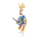Chevalier bleu fleur de lys Papo en PVC, Collection Médiéval, jouet éducatif idéal pour enfants et collectionneurs