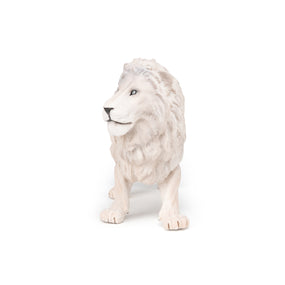 Grand lion blanc Papo en PVC, Collection figurines géantes, jouet éducatif idéal pour enfants