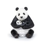 Panda assis et son bébé Papo en PVC, Collection Animaux sauvages, jouet éducatif idéal pour enfants et collectionneurs