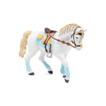 Figurine Cheval de la cavalière fashion bleue Papo en PVC, Collection chevaux, jouet éducatif idéal pour enfants et collectionneurs