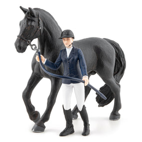 Figurine Pénélope et Blacky Papo en PVC, Collection chevaux, jouet éducatif idéal pour enfants et collectionneurs