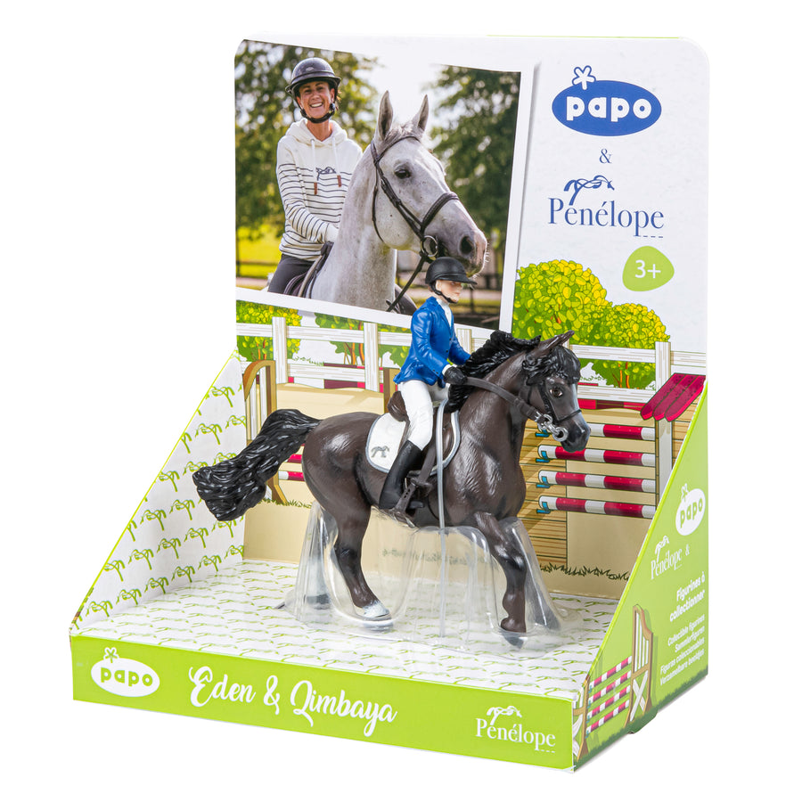 Figurine Eden et Qimbaya Papo en PVC, Collection chevaux, jouet éducatif idéal pour enfants et collectionneurs