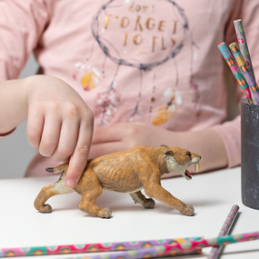 Figurine Smilodon Papo en PVC, thème préhistorique, Collection Dinosaures, jouet éducatif idéal pour enfants et collectionneurs
