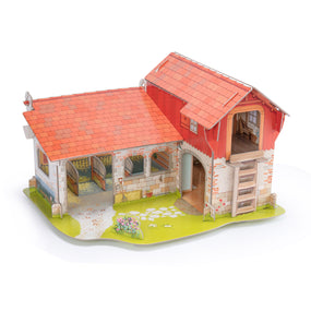 La ferme Papo en carton renforcé, Collection Vie à la ferme, jouet éducatif idéal pour enfants et collectionneurs